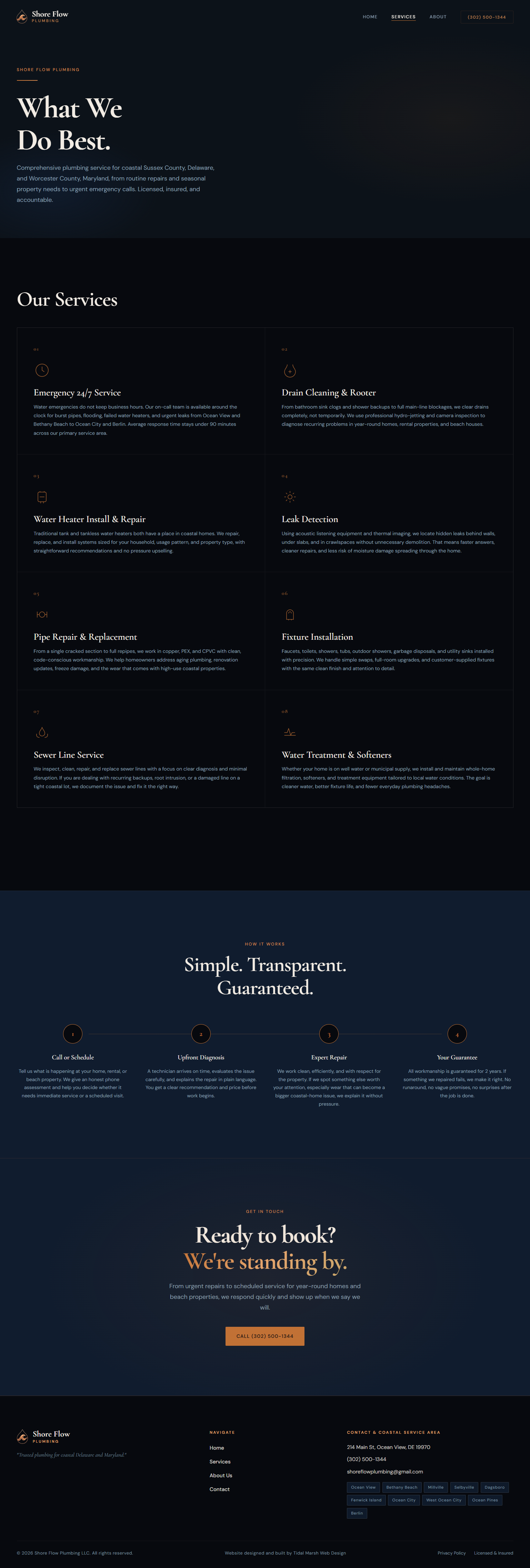 Services Page Concept screenshot